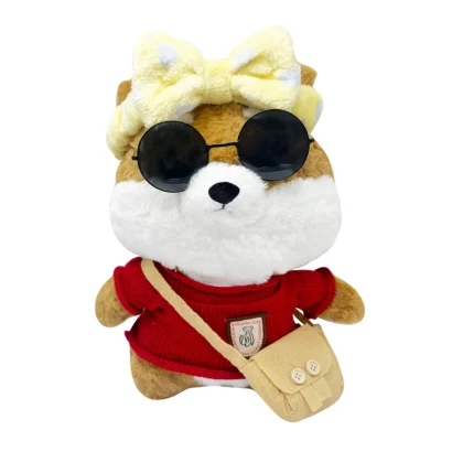 М'яка іграшка "Песик" K0201(Beige) одяг в асортименті, 30 см