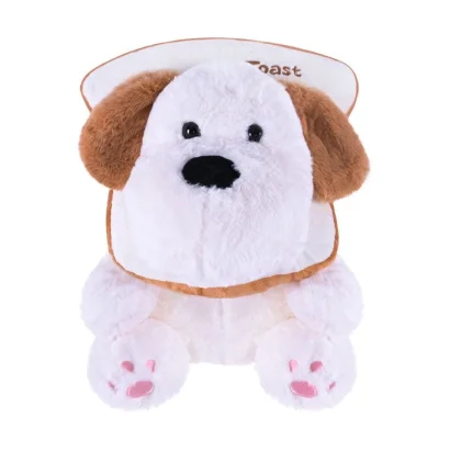 Дитяча м'яка іграшка "Песик" C46609 з тостом, розмір 24 см