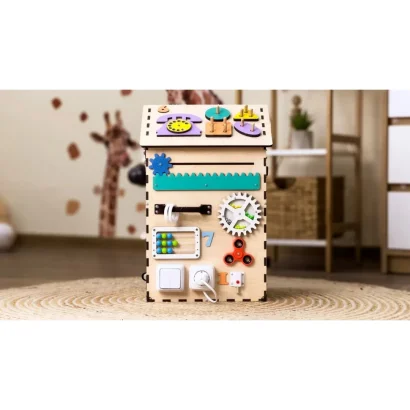 Розвиваюча іграшка Бізікуб "Будинок" TG200333 натуральний, 55х30 см