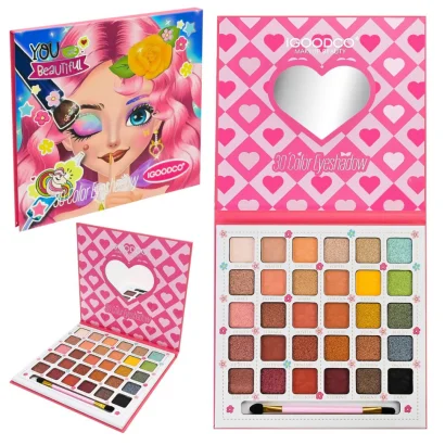 Дитяча палетка тіней для повік IG3125, 30 кольорів, з пензликом