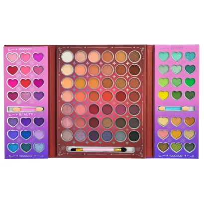 Дитяча палетка тіней для повік IG3078, 84 кольори, пензлик, аплікатори