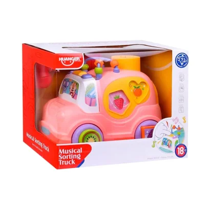 Дитяча розвиваюча іграшка "Машинка-сортер" HE0548 музика, світло, 24 см