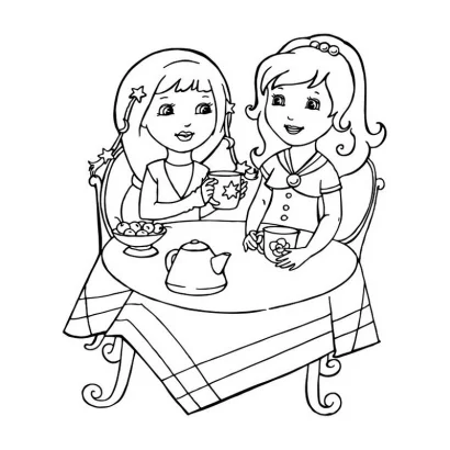 Велика книга розмальовок "Дівчатка та квіти" 1736026, 64 сторінки