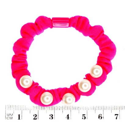 Набір резинок для волосся 0303-1078 різнокольорові, 18 штук, з намистиною