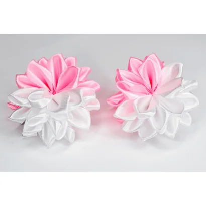 Набір резинок для волосся 0108-345, 10 штук, з бантом-квіткою