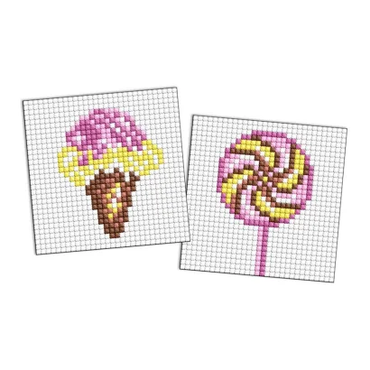 Алмазна мозаїка "LOL Surprise! Морозиво і льодяник" AMG1183 на самоклеючій основі 9x9 см