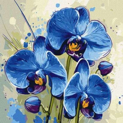 Картина за номерами "Ніжна орхідея" &copy;art_selena_ua KHO3344, 40х40 см  