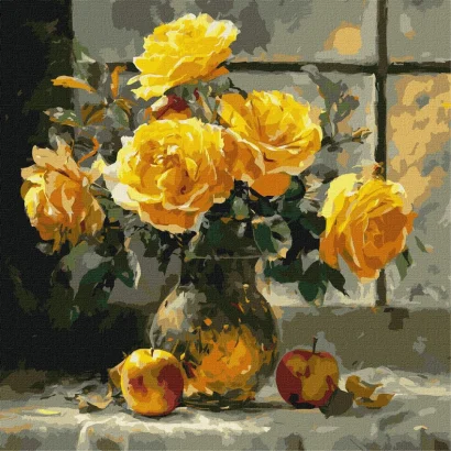 Картина за номерами "Пелюсткова ніжність" &copy;art_selena_ua KHO3347, 40х40 см