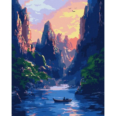 Картина за номерами "Величні гори" &copy;art_selena_ua KHO6365, 40х50 см