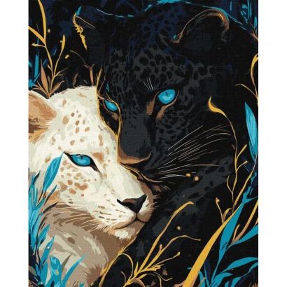 Картина за номерами "Інь Ян з фарбами" &copy;art_selena_ua KHO6729, 40х50см