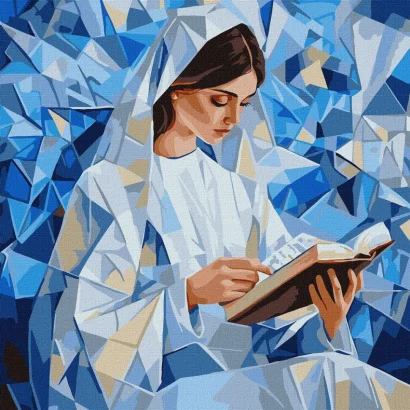 Картина за номерами "Тихе чтиво" &copy;art_selena_ua KHO8570, 40х40см  