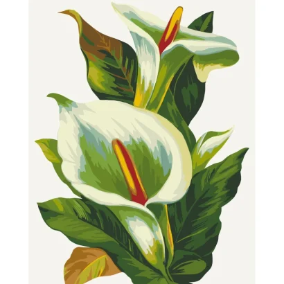 Картина за номерами "Білі калли" 13128-AC 40х50 см