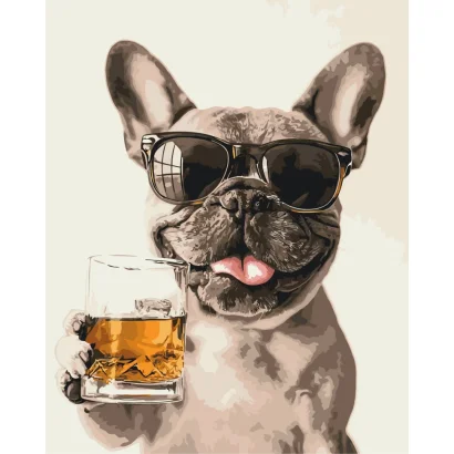 Картина за номерами "Пес із гарним смаком" 11723-AC 40х50 см