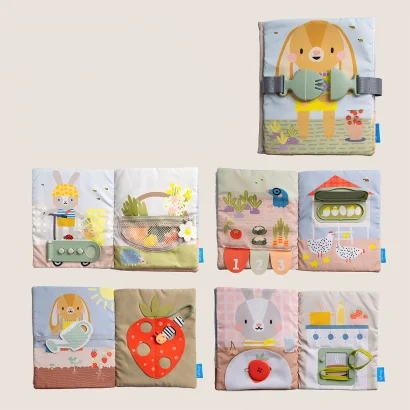 Розвивальна м'яка книжка колекції "Садочок у місті" &ndash; БІЗІБУК ЗАЙЧЕНЯТКА