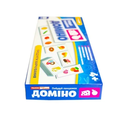 Дитяча настільна гра "Доміно. Продукти харчування" 10109169, 28 карток