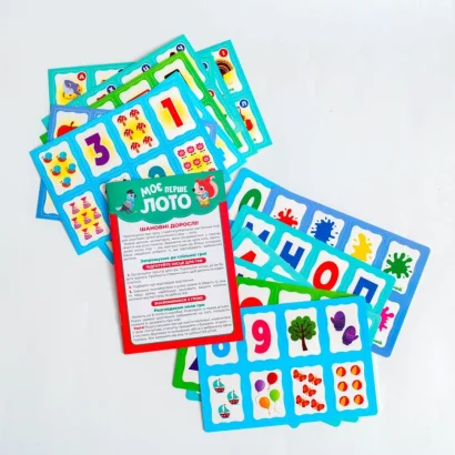 Дитяча настільна гра "Моє перше лото. Вивчаємо букви та цифри" 10156027