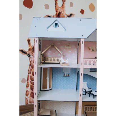 Дитячий дерев'яний будиночок для ляльок Доллі Лофт TG300735729, 73х57х29 см
