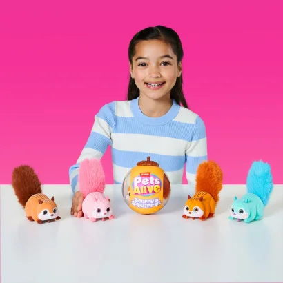Інтерактивна м'яка іграшка "Білочка" Pets &amp; Robo Alive 9565A, серії PETS ALIVE