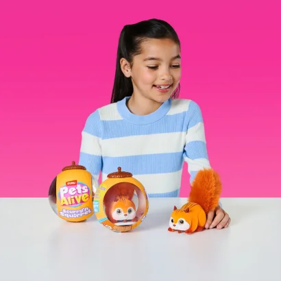 Інтерактивна м'яка іграшка "Білочка" Pets &amp; Robo Alive 9565A, серії PETS ALIVE