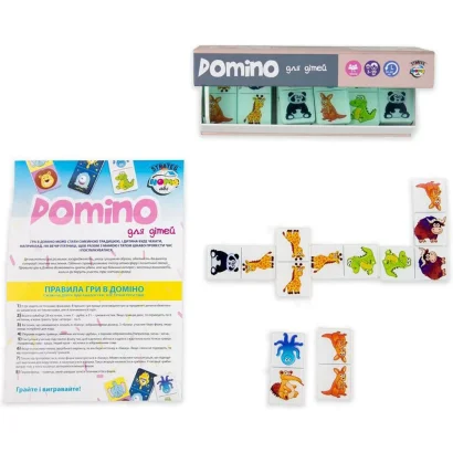 Дитяча настільна гра "Доміно Limited edition" 30737, 28 карток