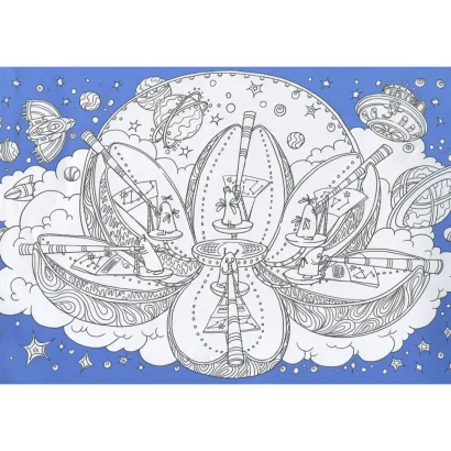 Дитяча розмальовка "Довжеле-е-е-езна подорож: На небі" 784002, довжина 4,5 метра