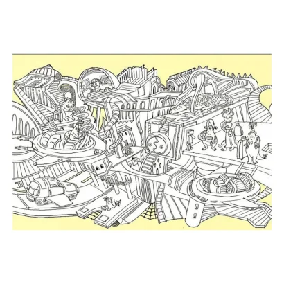 Дитяча розмальовка "Довжеле-е-е-езна подорож: Під землею" 784001, довжина 4,5 метра