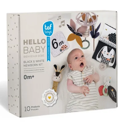 Подарунковий набір іграшок для новонародженого колекції "Садочок у місті" &ndash; ЧОРНО-БІЛА ГАРМОНІЯ