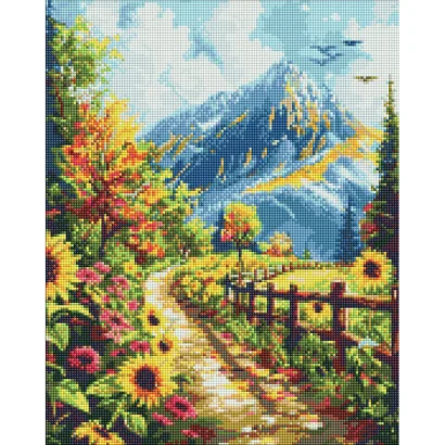 Алмазна мозаїка "Будинок під горою" AMO20244, 40х50 см