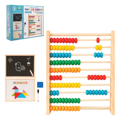 Дерев'яна іграшка Набір першокласника Woody MD 1601 українська мова