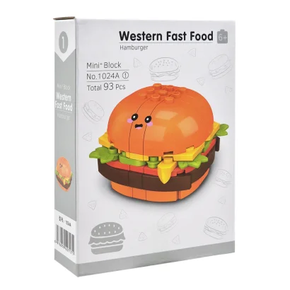 Конструктор дитячий "Western fast food: Hamburger" 1024A-1, пластик, 93 деталі