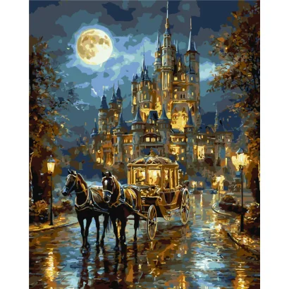 Картина за номерами "Шлях до чарівного палацу" LW3026-01 з фарбами металік 40х50 см