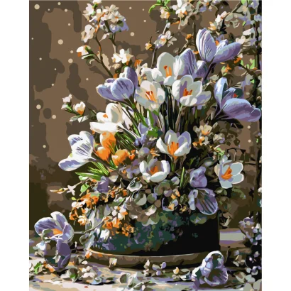 Картина за номерами "Весняні крокуси" LW31520-01, 40х50 см