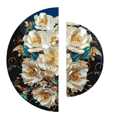 Картина за номерами "Вишукані півонії" OSR1008 з фарбами металік 67х67 см