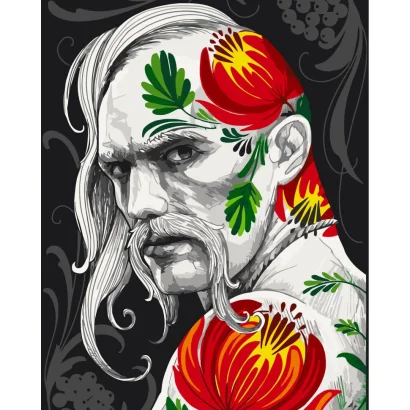 Картина за номерами "Козак. Арт" &copy;vyshnov__tattooart 10054-AC 40х50 см