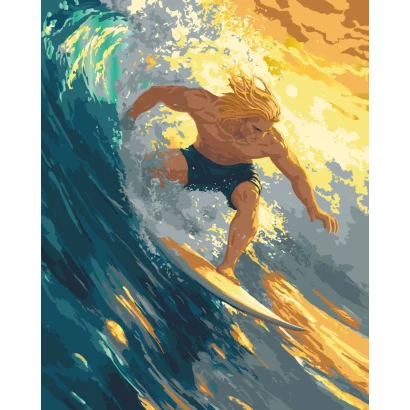 Картина за номерами "На гребені літа" 10479-AC з металізованими фарбами 40х50 см