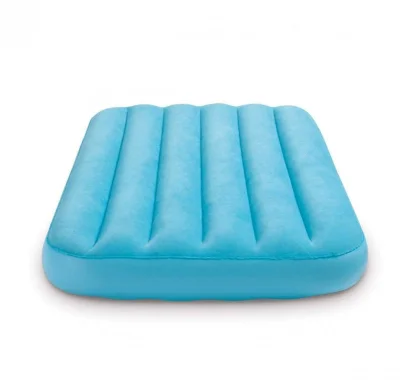 Надувний велюровий матрац 66803 в сумці  Блакитний