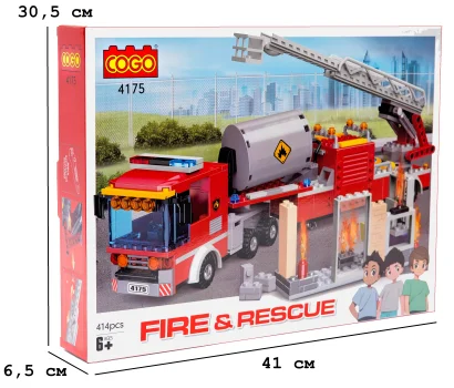 Конструктор &quot;Пожежники&quot; (415 елм.) Пожежна бригада / COGO