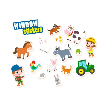 Набір наліпок на вікна - ВЕСЕЛА ФЕРМА