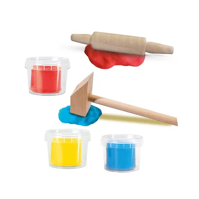 Набір для ліплення серії "My first" - ВМІЛІ ПАЛЬЧИКИ (3 кольори, в пластикових баночках, інструменти)