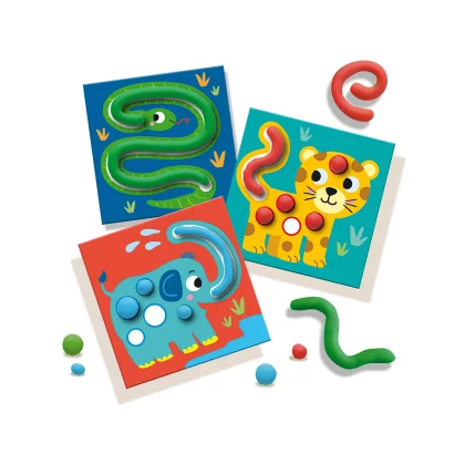 Набір для ліплення серії &laquo;My first&raquo; &ndash; КУМЕДНІ ТВАРИНИ (3 кольори, картки з тваринами)