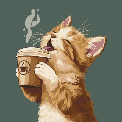 Картина за номерами "Ранковий мурчик" &copy;arttem_illustration 11737-AC 40х40 см