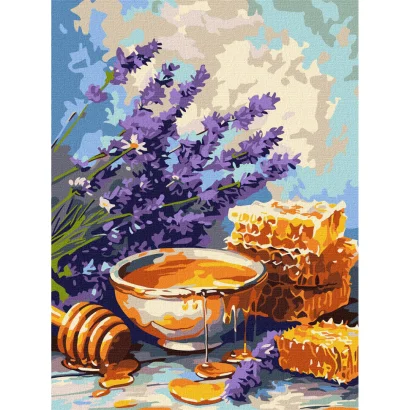 Картина за номерами "Лаванда та мед" &copy;art_selena_ua KHO3377, 30х40 см