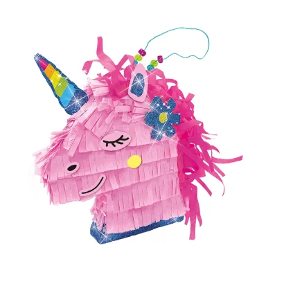 Набір для творчості з пін'ятою - КАЗКОВИЙ ЄДИНОРІГ (елементи для пін'яти з картону, аксесуари)