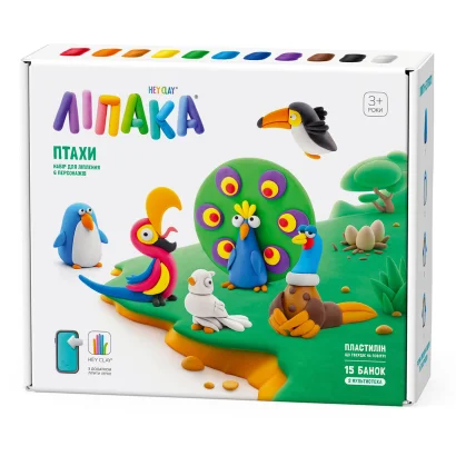 Меганабір пластиліну, що самостійно твердіє, ЛІПАКА &ndash; ПТАХИ