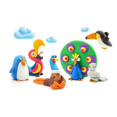 Меганабір пластиліну, що самостійно твердіє, ЛІПАКА &ndash; ПТАХИ