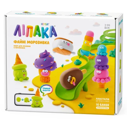 Меганабір пластиліну, що самостійно твердіє, ЛІПАКА &ndash; ФАЙНІ МОРОЗИВКА