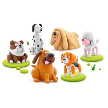 Меганабір пластиліну, що самостійно твердіє, ЛІПАКА &ndash; СОБАКИ-ДРУЗЯКИ