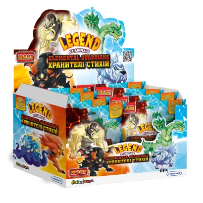 Дисплей стретч-іграшок серії "LEGEND OF ANIMALS МАКСІ" &ndash; ХРАНИТЕЛІ СТИХІЙ (10 шт)