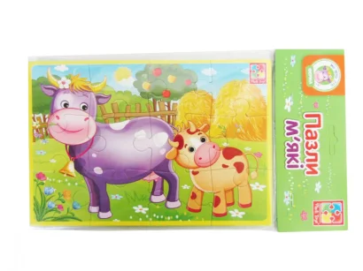 Дитячі м'які пазли "Тварини ферми" VT1103-44 формат А5