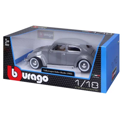 Автомодель - VOLKSWAGEN K&Auml;FER BEETLE (1955) (сірий, 1:18)